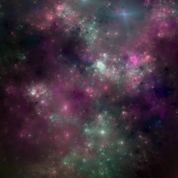 Nebulosa fractal de color oscuro, obra de arte digital para el diseño gráfico creativo — Foto de Stock