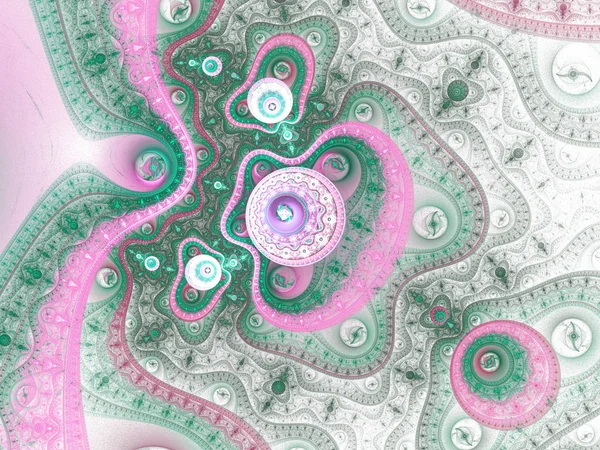 Abstracte fractal uurwerk, digitale kunst voor creatieve grafisch ontwerp — Stockfoto