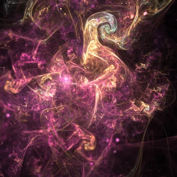 Purple Fractal Swirly Pattern Digital Artwork Creative Graphic Design — Stock Photo, Image