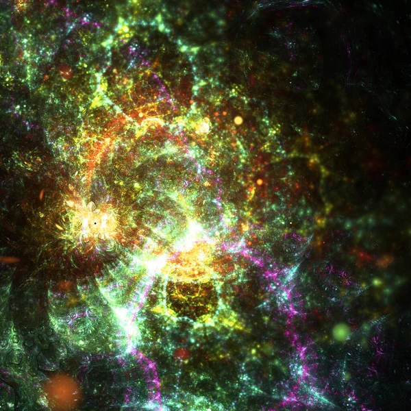 Streszczenie Fraktal Galaktyki Cyfrowych Dzieł Sztuki Kreatywne Projektowanie Graficzne — Zdjęcie stockowe