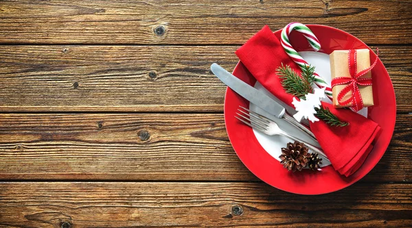 Christmas table setting — Stock Photo, Image