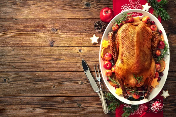 Christmas roast duck — Stock Photo, Image