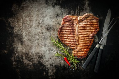ızgara t-bone biftek