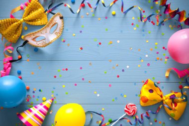 Colorful birthday or carnival background clipart