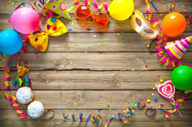 Colorful birthday or carnival background clipart