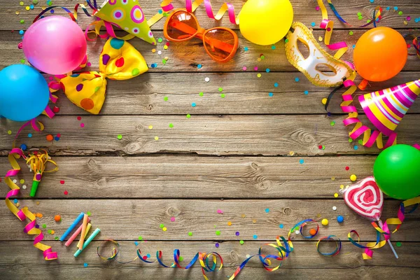 Fondo colorido del cumpleaños o del carnaval —  Fotos de Stock