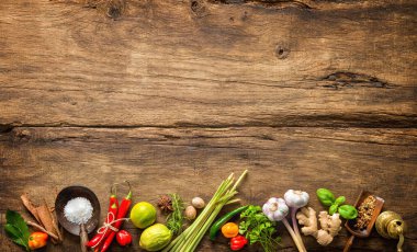 Çeşitli otlar ve baharatlar.