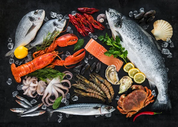 鲜鱼和海鲜 — 图库照片