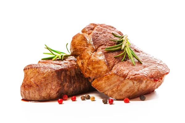 구운된 쇠고기 등심 스테이크 향신료 — 스톡 사진
