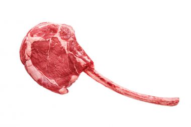 Raw dry aged tomahawk steak clipart