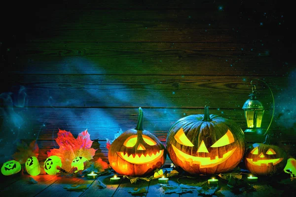 Halloween zucca testa jack lanterna — Foto Stock