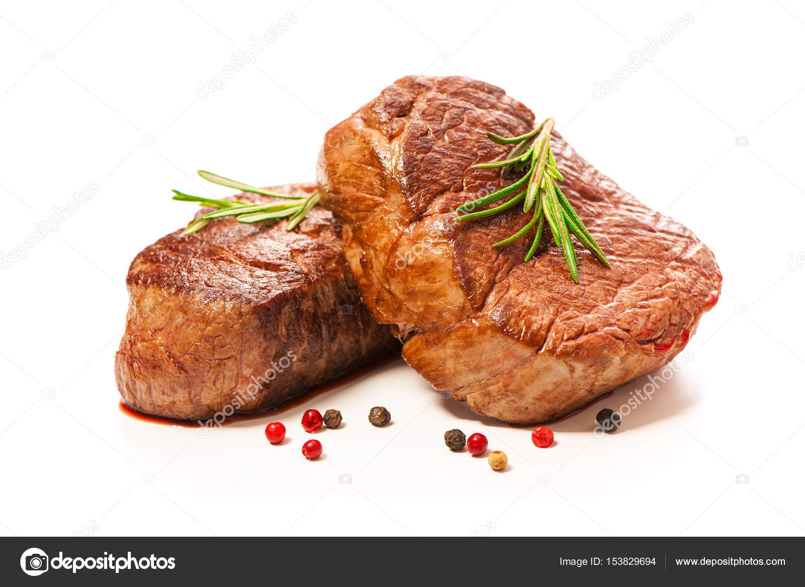 Grilled beef fillet steaks with spices Stock Photo by ©alexraths 153829694