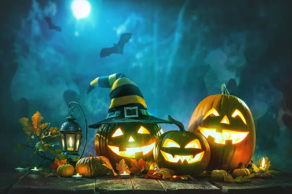 Halloween citrouille tête Jack lanterne — Photo