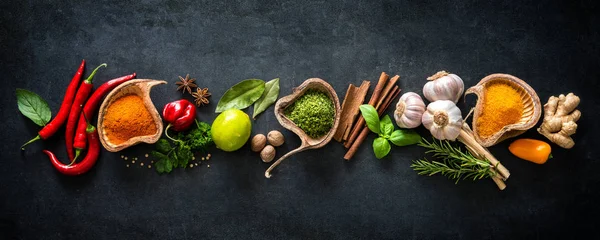 Various herbs and spices — Stock Photo, Image