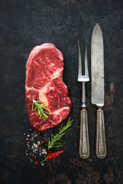 Ham kuru yaşlı Dana Antrikot biftek