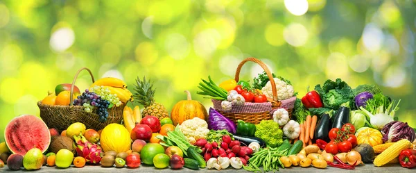 Fondo de frutas y verduras — Foto de Stock