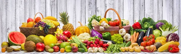 Fondo de frutas y verduras — Foto de Stock