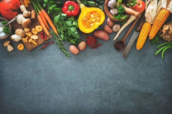 Şükran veya Noel yemekler için geleneksel sonbahar sebze malzemeler