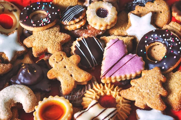 Galletas de Navidad mixtas — Foto de Stock