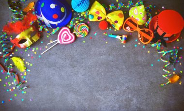 Renkli doğum günü veya karnaval arka plan