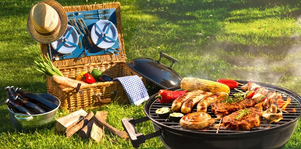 Barbekü piknik — Stok fotoğraf