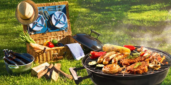 Grilla picknick — Stockfoto