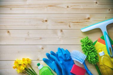 Temizlik kavramı. Temizlik, hijyen, Bahar, ev işleri, cleani