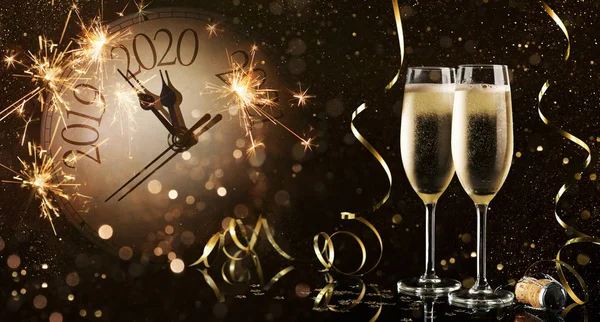Ano novo véspera celebração fundo — Fotografia de Stock