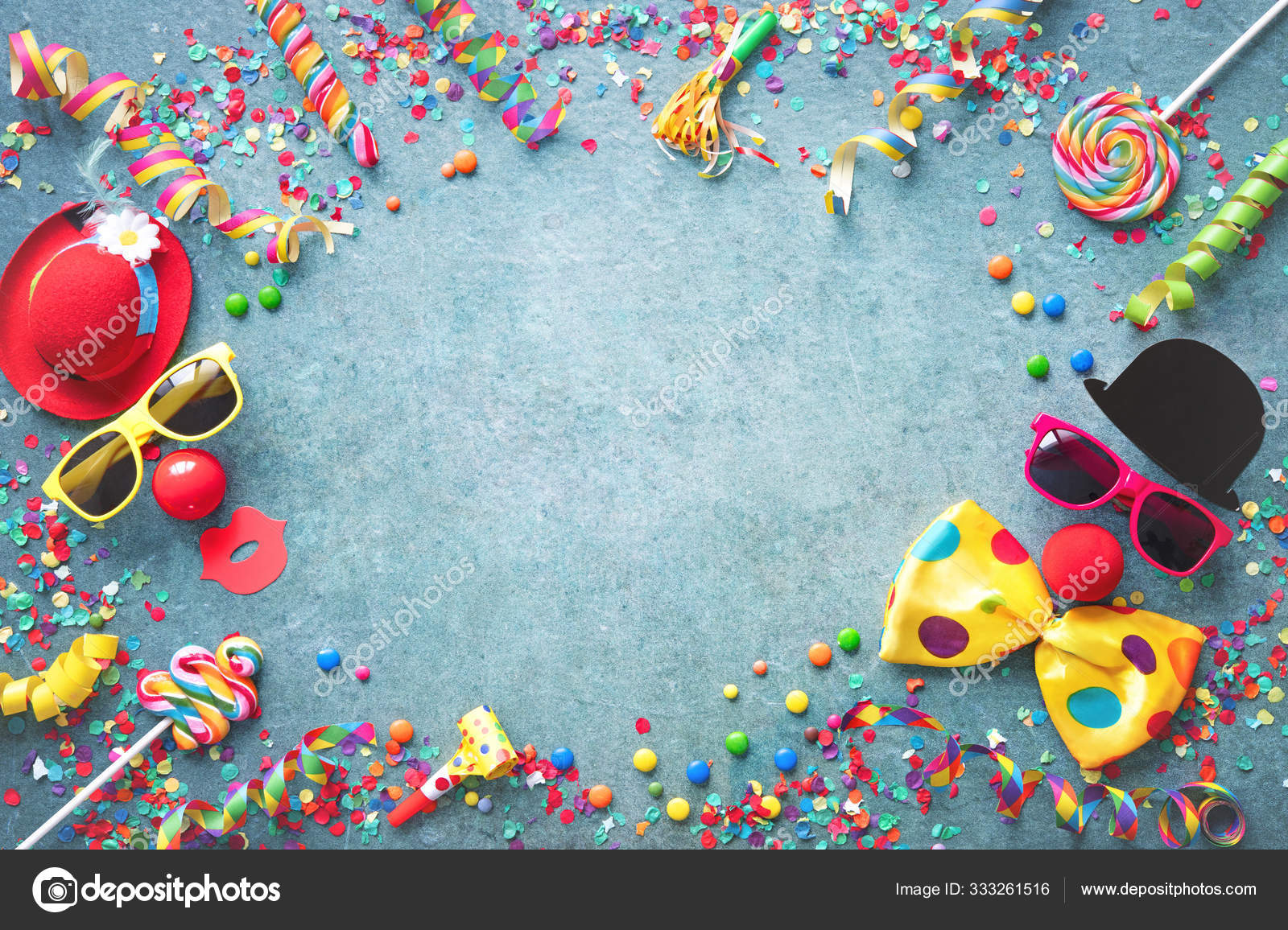 Colorido carnaval o fiesta fondo serpentinas y confeti y: fotografía de  stock © alexraths #333261516