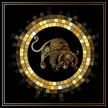 Yuvarlak çerçeveli grafik illüstrasyon 114