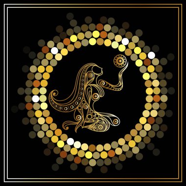 Yuvarlak kare 100 olan grafik illüstrasyon