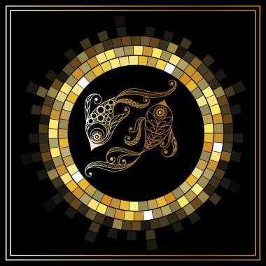 Yuvarlak kare 109 olan grafik illüstrasyon