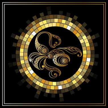 Yuvarlak kare 110 olan grafik illüstrasyon