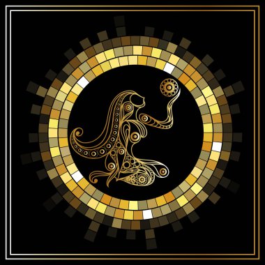 Yuvarlak kare 112 ile grafik illüstrasyon