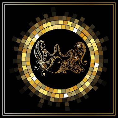 Yuvarlak kare 117 ile grafik illüstrasyon