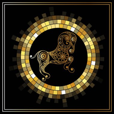 Yuvarlak kare 119 olan grafik illüstrasyon