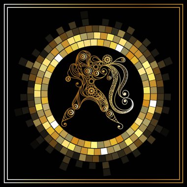 Yuvarlak kare 118 ile grafik illüstrasyon