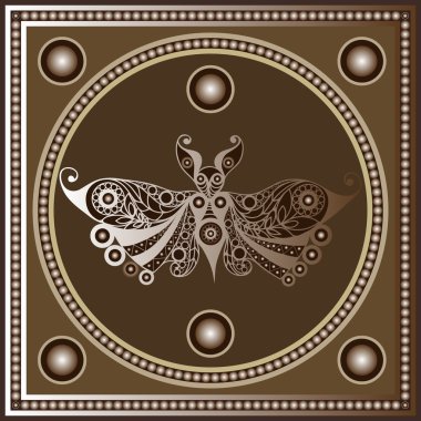 Bir totem 17 ile Etnik Maya doku