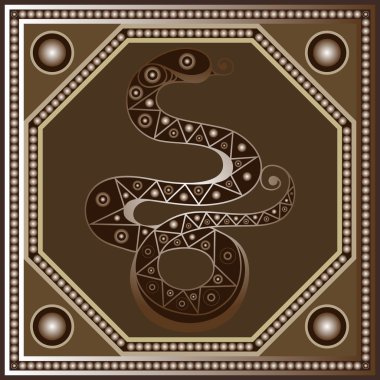 Bir totem 22 ile Etnik Maya doku