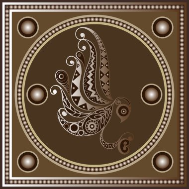 Bir totem 20 ile Etnik Maya doku