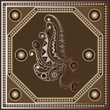 Bir totem 30 ile Etnik Maya doku