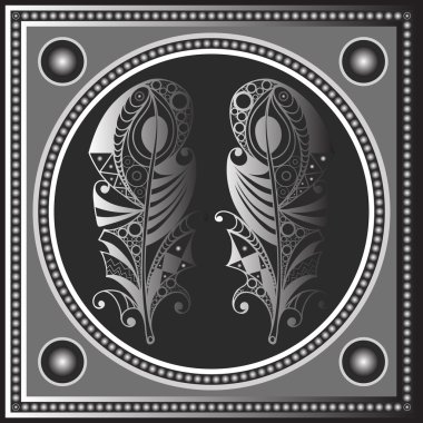 Bir totem 65 ile Etnik Maya doku