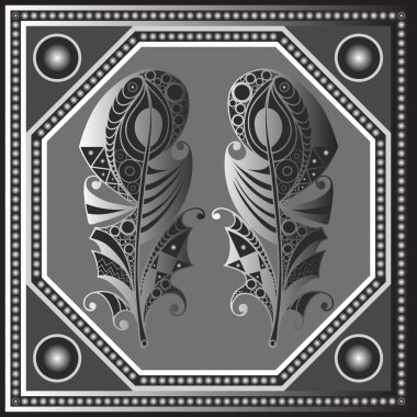 Bir totem 75 ile Etnik Maya doku