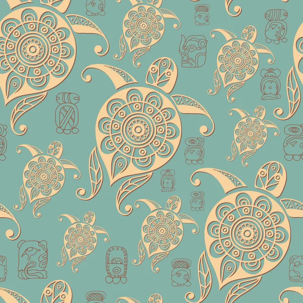 Bir totem 8 ile Etnik Maya doku