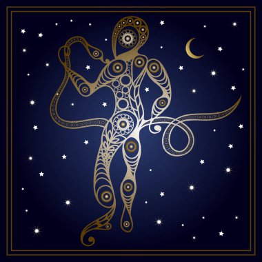 Graphic illustration with zodiac sign 3_7 clipart