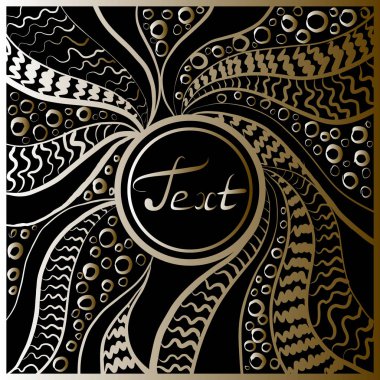 Dekoratif çerçeve 29 ile grafik illüstrasyon