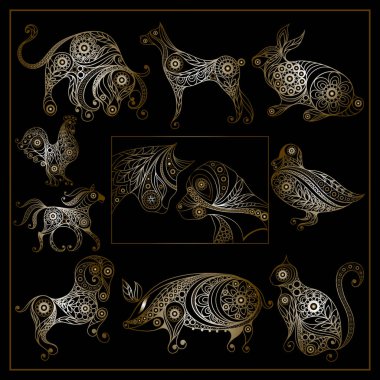 Evcil hayvan animals_set 1 grafik resmini