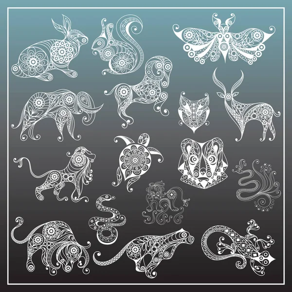 Vahşi animals_set 5 grafik resmini