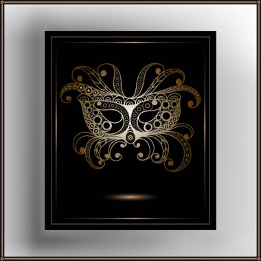 Dekoratif maskesi 4 grafik illüstrasyon