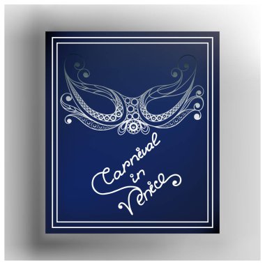 Dekoratif maskesi 13 grafik illüstrasyon